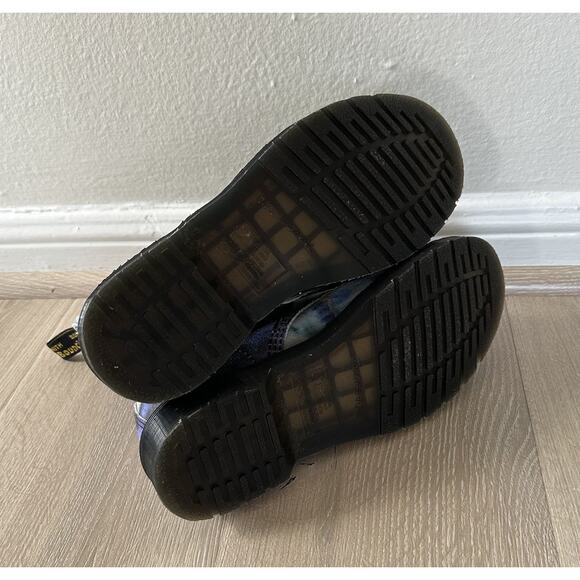 Dr Martens Pascal Tie Dye Blue Leather Boots Colorful Comfy 27242 - Picture 10 of 10